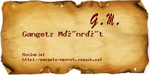 Gangetz Ménrót névjegykártya